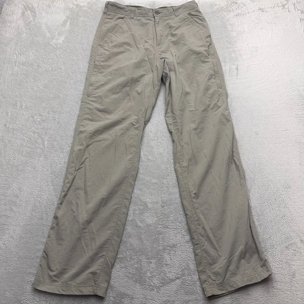 REI Pants Mens 30x32 Tan Sahara Hiking Outdoor Lightweight UPF 50 Nylon Straight